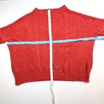 Wooden Ships  Mohair Wool Cable Knit Sweater Pullover Cozy Fit Red Womens S/M Photo 5
