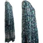 Free People  Bohemian See it through Maxi Dress Twilight Floral Retro 70s Large Photo 6