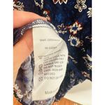 THAKOON Navy Lotus Print Shirred Waist Ruffled Hi Photo 11