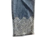 White House | Black Market  Everyday Soft Lace Print Trim Crop Pants Jeans Size 4 Photo 5
