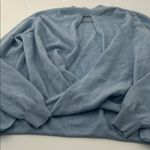 Michelle Mason Elegant Sky Blue V-Neck Sweater for Women Photo 14