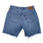 Levi's Premium 501 90s Cutoff Mid Thigh Jean Shorts Women's Size 28 Medium Wash Photo 1