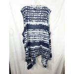 Catherines  Plus Size 34/36 Shrug 5X Navy Blue White Tie Dye Open Waterfall 1794 Photo 1