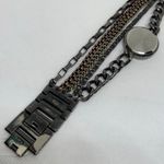 Decree  women’s black tone watch 25mm quartz multilayered chain bracelet running Photo 5