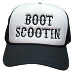 Boot Scootin Trucker Hat Black Photo 0