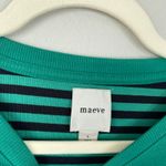 Anthropologie Maeve Ribbed Muscle Tank Top Kelly Green Striped Size Large Crop Photo 4