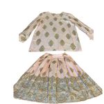 Talbots VINTAGE CIRCA 1980'S PINK & YELLOW SKIRT AND BLOUSE SET (10P) Photo 9