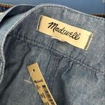Madewell NWT  Denim Button Front Tie Skirt Mini Photo 4
