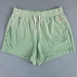 Ralph Lauren Polo Fleece Drawstring Green Cotton Womens Shorts Photo 3