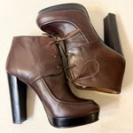 ZARA  Collection Special Edition Brown Leather Lace-Up Ankle Boots Size EU 40 Photo 6