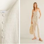 Mango NWT MNG Button Detail Tie Waist Cami Top Photo 2