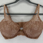 Victoria's Secret  Plunge Bra 36DD Beige Floral Lace Gold‎ Hardware Lingerie Photo 0