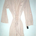 Natori NWT New Designer  Short Wrap Robe Womens S Soft Sexy Belt Beige Pink Tan Photo 0