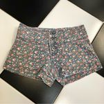 Hot Kiss Vintage 90s Y2K Cici Denim Short Floral Roses Jean Shorts Stretchy sz 6 Photo 0