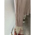 Free People  Women's Beige Bohemian Tunic Dress Long Sleeve Size L Photo 4