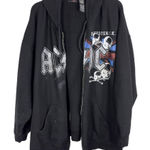 AC/DC  Plus Size 2X Jacket Hooded Pockets Manchester Skull Graphic Black B‎ Photo 0