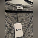 LNA  Marled Knit Cotton Oversized V-Neck Pearl Button Cropped Cardigan NWT Photo 4
