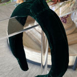 Velvet Green Padded Top Knot Headband Photo 0