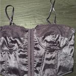 PacSun Purple Satin Lace Bustier Corset Crop Top Photo 1