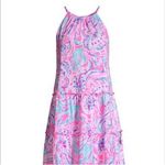 Lilly Pulitzer Evalyn Dress Prosecco Pin Don't be Jelly Pink Blue Shift medium Photo 7