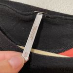 Free People Black & Orange Striped Cropped Oversized Tee Shirt Womens XS Boxy Photo 5