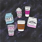 Witch’s Brew Pink Enamel Pin • Pastel Halloween Coffee Cup • Cute Spooky Witch L Photo 1