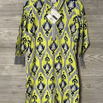 Gretchen Scott  •‎ Batik Aztec Bright Blue Green White Tunic Shirt Dress, Size XS Photo 0
