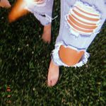 Brandy Melville Light Ripped Jeans Photo 0