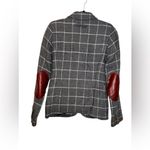 Smythe Patch Pocket Duchess Blazer Windowpane Grey Wool Size 6 Gray Photo 7