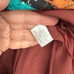 Josie‎ Natori Tiered Maxi Skirt Womens XS Multicolor Aztec Floral Lined Smocked Photo 5