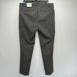Van Heusen  Slim Fit Ankle Stretch Pants Tan Black Medallion Print Size 8 NEW Photo 4