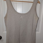 Donna Karan  Scoop Tank Top Women's Medium Beige Photo 0