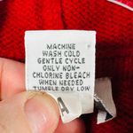 Ann Taylor  LOFT‎ Hoodie Sweater Knit Pullover Red White Stitch Small Cottagecore Photo 3