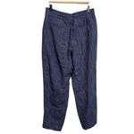Athleta Linen Drawstring Pants Women's Size Medium Blue Striped Pockets Boho Photo 1