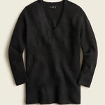 J.Crew  Black V-Neck Tunic Sweater, size medium Photo 0
