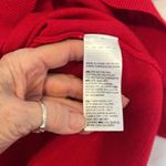 Chico's  size 2/L red cowl neck long sleeve shark bit hem tunic sweater EUC Photo 3