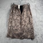 Cache Paris Womens 2 Piece Skirt Suit 4 Black Tan Baroque Jacquard Vintage 80s Photo 12