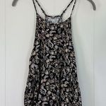 American Eagle America Eagle Outfitters Black Floral Flowy Tank S Photo 0