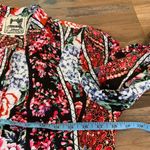 Jaase  Colorful Floral Zipfront Cropped Jacket Ruched Sleeves Women's Size XS Photo 5