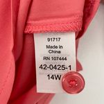 Jessica London New 3/4 Sleeve Button Down Shirt Coral Size 14W Photo 11