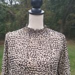 Molly Bracken NWT  Animal Print Elastic Wrist Blouse Photo 1