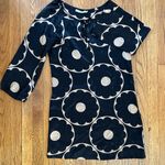 Nili Lotan 100% silk floral mini long sleeve dress swim coverup black cream Size L Photo 2