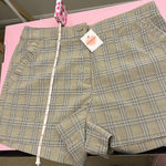 Plaid Tan Women's Shorts Size L Photo 4
