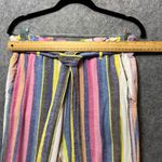 Abound  Linen Blend Striped Pants M Paperbag Waist Belted Pull On Casual Photo 1