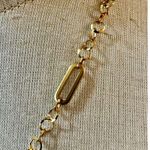 Half faux Pearl Half Chain Necklace with Gold Plated 40 year Coin pendant neck Photo 2