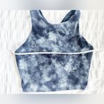 Athleta Conscious Crop Bra Workout Tank Tie Dye Diamond Dye Size Small Black Photo 2