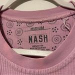 Nash Pink Oversized Sweater Size Medium Crewneck Sweatshirt Nashville Photo 2