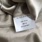 Natalie Deayala drape back silk column dress. NWT Tan Photo 12