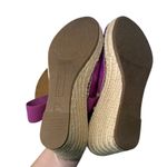 Gentle Souls Gentle Soul Kenneth Cole Colleen Purple Suede Espadrille Wedges Peep Womens 8.5 Photo 6