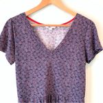 Boden Penelope Print Cotton Blend Stretch Jersey Pleated Mini Dress 8 Zinnia Blue Photo 1